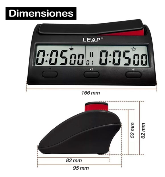 Reloj De Ajedrez Digital Profesional - Modelo Grande 9912